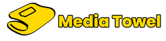 Logo of Media Towel with a yellow towel graphic.